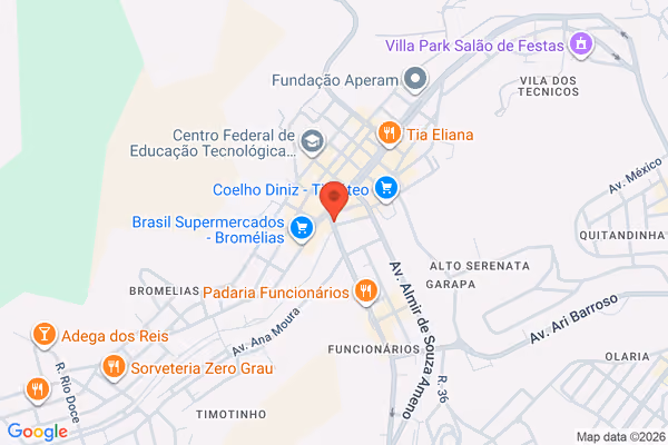 Mapa da localização - Timóteo
